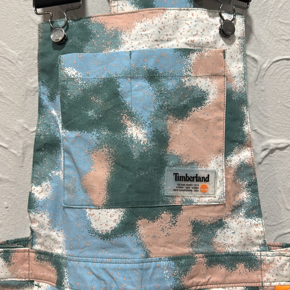 Timberland Camouflage Print Overalls Shorts - Sizes: XS, Small - Picture 2 of 8